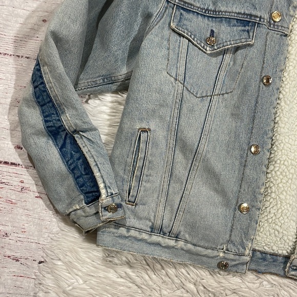 P.E Nation 1984 Oversized Sherpa Lined Jean Denim Jacket - Picture 6 of 12